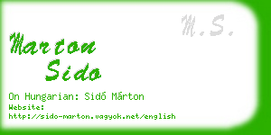 marton sido business card