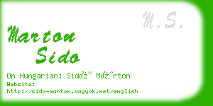 marton sido business card